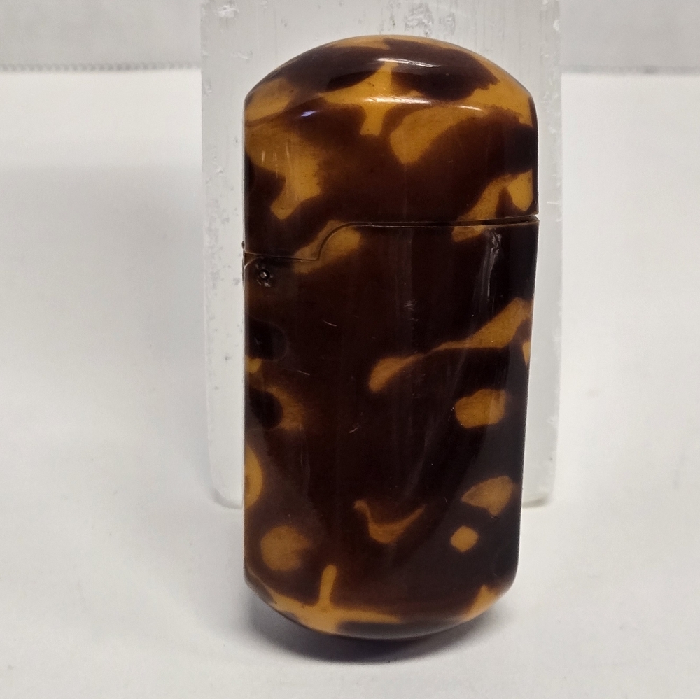Vntg Corinne McCormack Faux Tortoise Eyeglass Case 3 1/2"X1 3/4"X1"